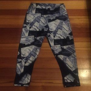 Blue and white legging size small